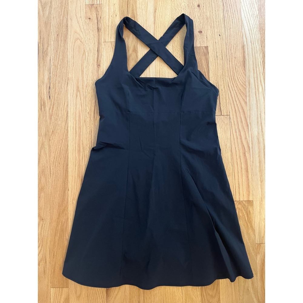 Outdoor Voices The Exercise Dress Black Active Mini Dress with Built-in Shorts M